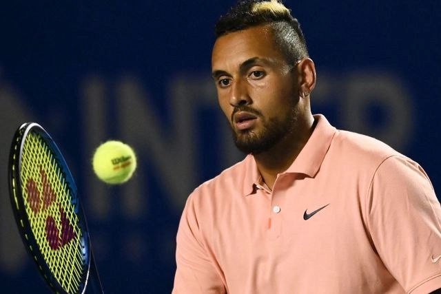 El tenista australiano, Nick Kyrgios anunció que no jugará el Abierto de EU a realizarse del 31 de agosto al 13 de septiembre. Foto Afp