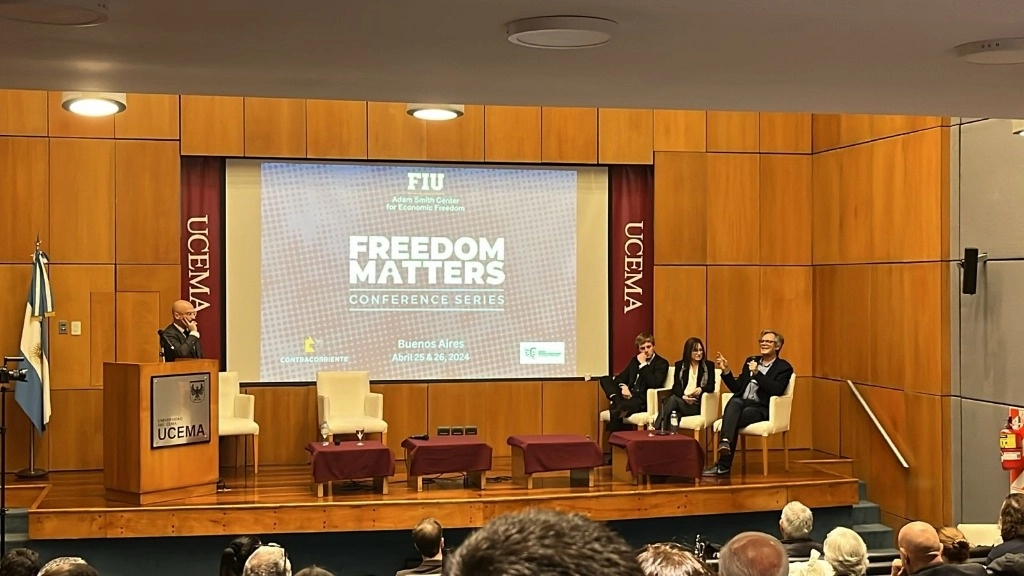 Seminario Freedom Matters de la UCEMA, en Buenos Aires, Argentina. Foto tomada de X.