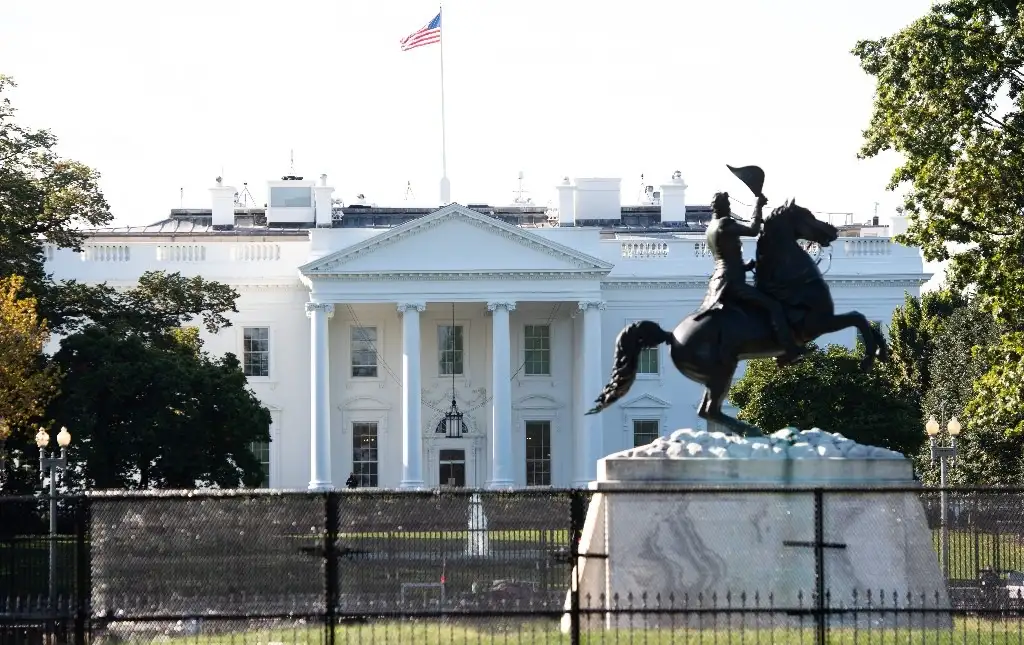 El jardín norte de la Casa Blanca en Washington, DC, el 2 de octubre de 2020. Foto Afp