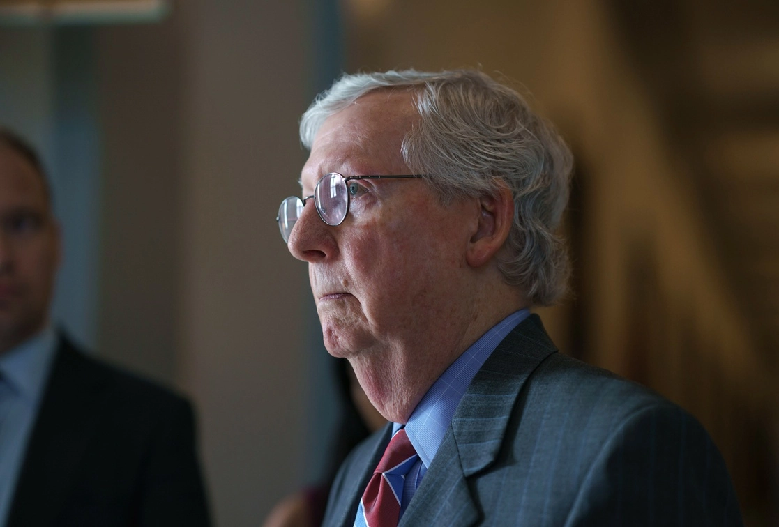 Mitch McConnell, líder de los republicanos en el Senado de EU. Foto Ap