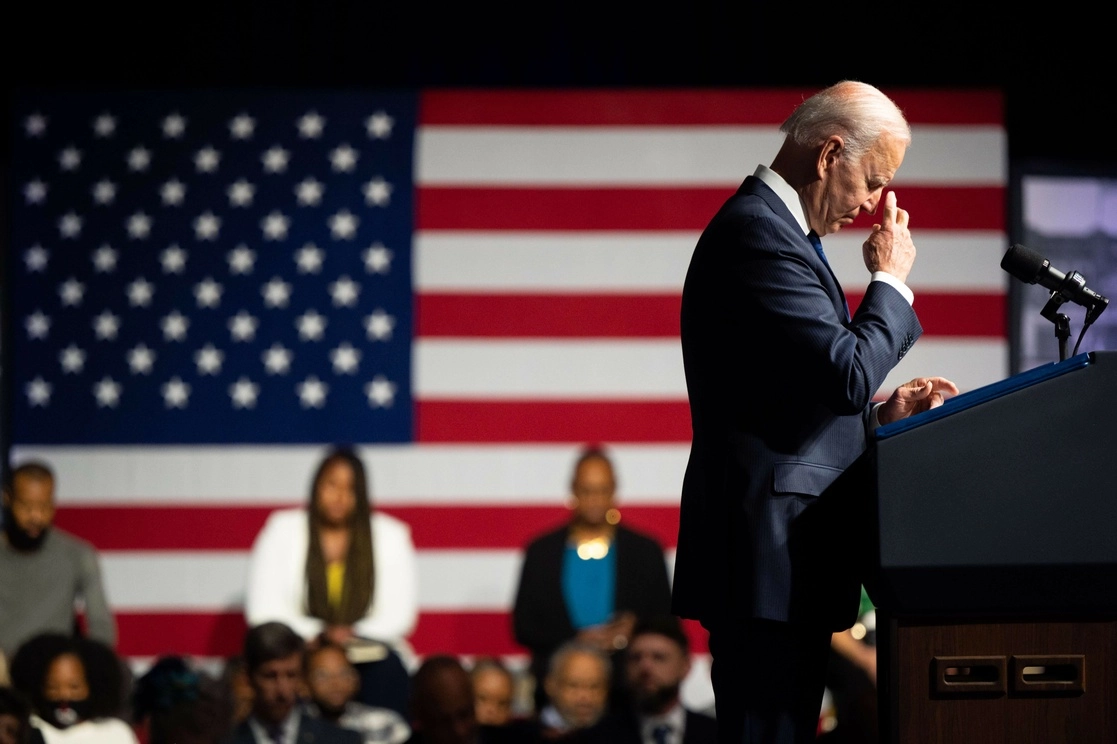 El presidente Joe Biden durante las conmemoraciones del centenario de la Masacre de Tulsa Race, el 1 de junio de 2021 en Tulsa, Oklahoma. Foto Afp
