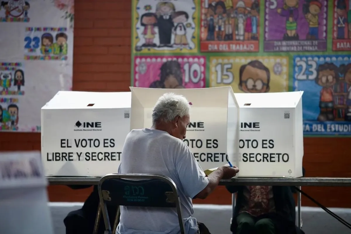 Aspectos de la jornada electoral para el Poder Judicial, el 1 de junio de 2025, en México. Foto