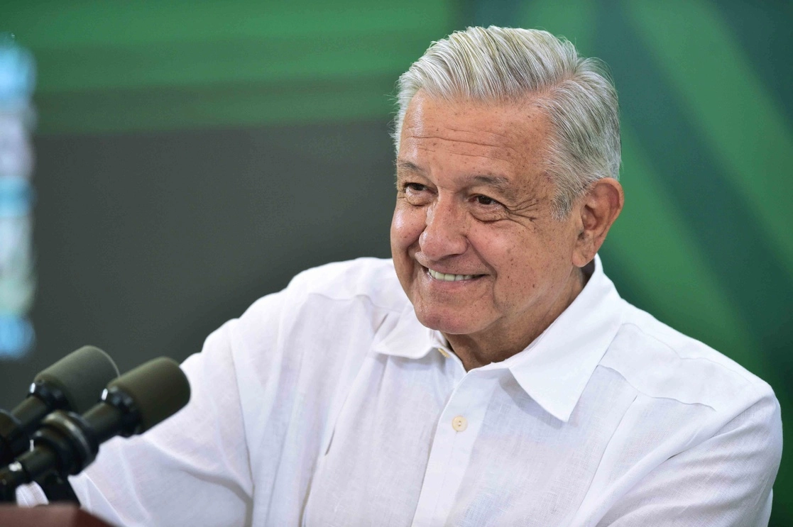 El presidente Andrés Manuel López Obrador durante la conferencia de prensa desde Veracrzu. Foto cortesía Presidencia
