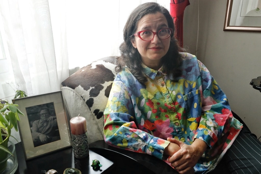 Paulina del Paso contó a 'La Jornada' que trabaja en un documental sobre su padre. Foto Marco Peláez