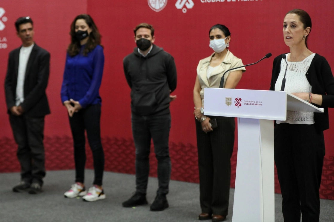 Durante su conferencia de prensa la jefa de Gobierno expresó que ha apoyado desde hace mucho al presidente López Obrador. Foto 'La Jornada'
