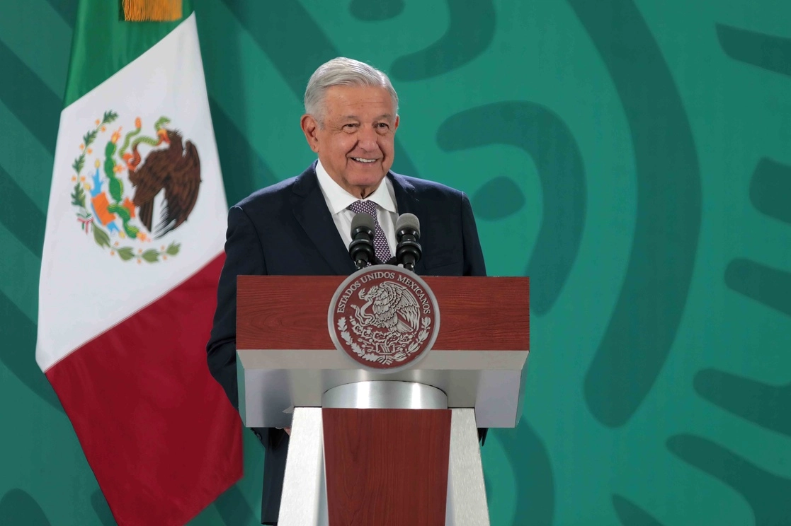 El presidente Andrés Manuel López Obrador ofrece este miércoles su conferencia de prensa desde Ciudad Victoria, Tamaulipas. Foto cortesía Presidencia