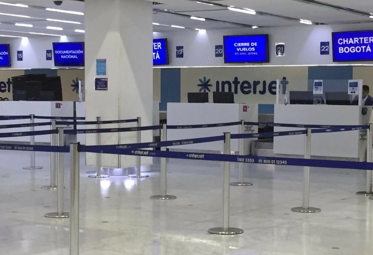 Instalaciones de Interjet en la Terminal 1 del Aeropuerto Internacional de la Ciudad de México. Foto Cristina Rodríguez