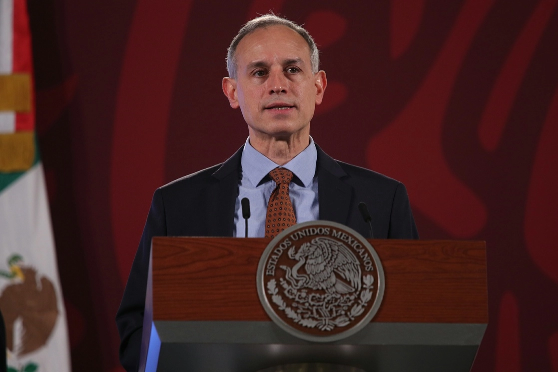El subsecretario de Salud, Hugo López-Gatell durante una participación en la conferencia del presidente López Obrador. Foto María Luisa Severiano / Archivo