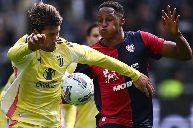 La Juventus solo pudo sumar un punto en su estadio con el empate 1-1 frente al Cagliari. Foto Afp