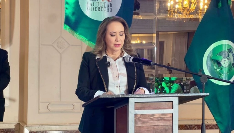 "Cuando el diálogo y el entendimiento se agoten, no queda otro recurso que acudir a los tribunales, y de ahí la relevancia del papel de los abogados", dijo la ministra Yasmín Esquivel, el 11 de julio de 2023. Foto cortesía