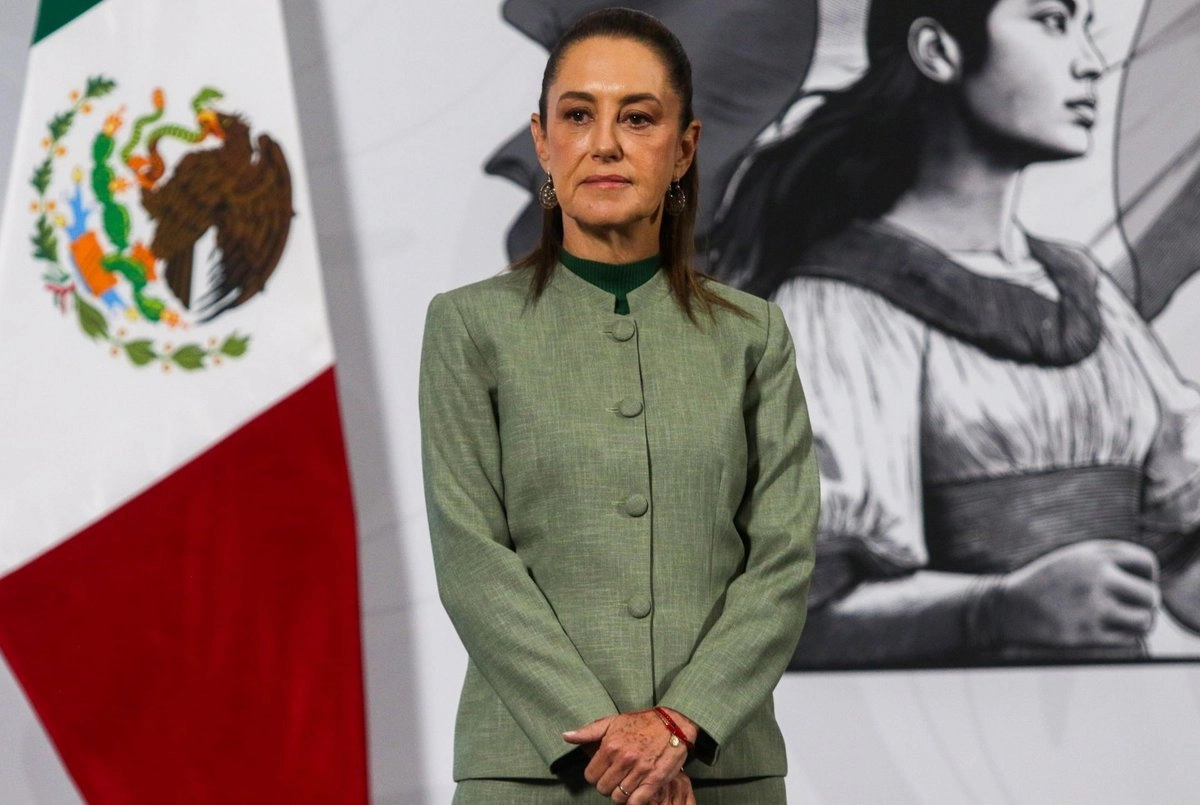 La presidenta Claudia Sheinbaum, durante su conferencia de este martes 28 de octubre, desde Palacio Nacional. 