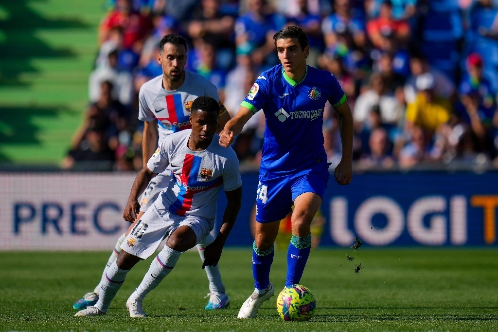 Barcelona y Getafe empataron 0-0 en el duelo jugado en el estadio Alfonso Pérez, dentro de las actividades de la fecha 29 de La Liga. Foto Ap  