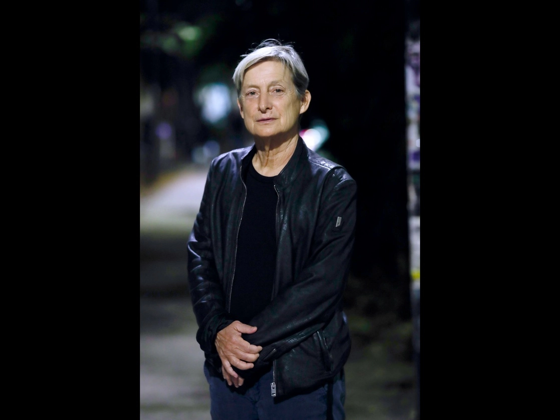 La filósofa y feminista estadunidense Judith Butler, ayer en la Ciudad de México. Foto Víctor Camacho