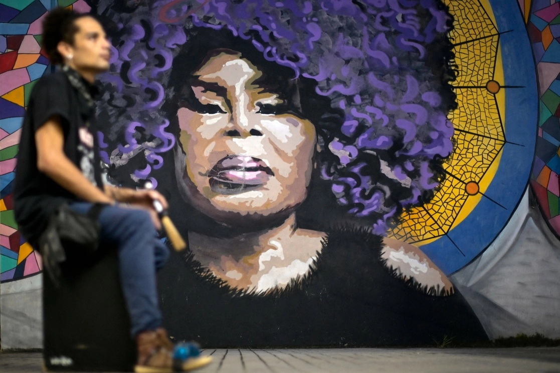 La mítica cantante brasileña Elza Soares murió este jueves a los 91 años de edad por "causas naturales" en su casa de Rio de Janeiro. Foto Afp
