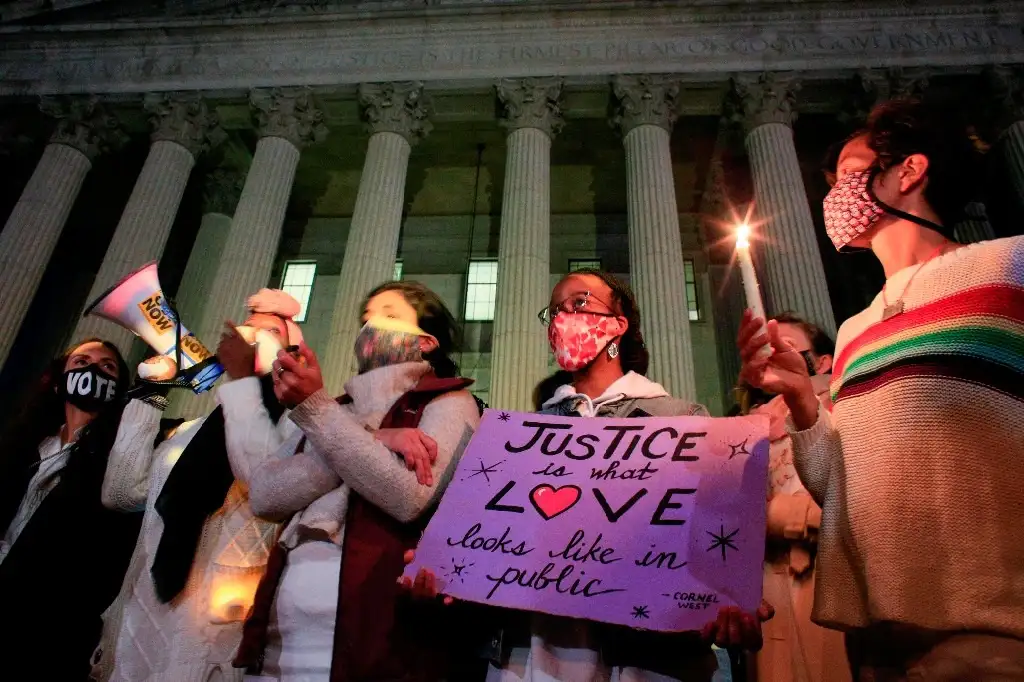 Homenaje a Ruth Bader Ginsburg  en Washington. Foto Ap