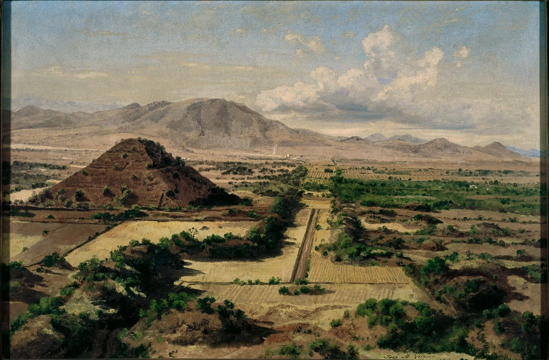 ‘Pirámide del Sol en Teotihuacan’ (1878), obra incluida en la exposición ‘José María Velasco: Una visión de México’. Foto 