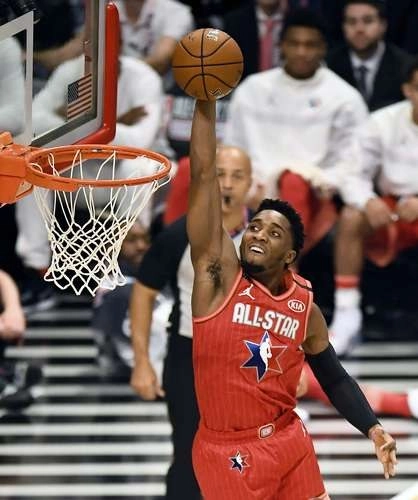 Donovan Mitchell el pasado 16 de febrero, en el Juego de las Estrellas de la NBA. Foto Afp