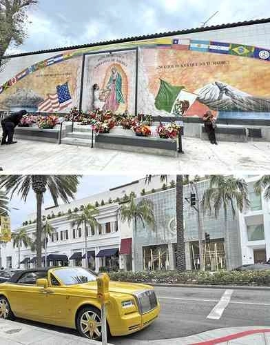 En Los Ángeles conviven estampas de la cultura popular de América Latina, especialmente mexicana, con el lujo exorbitante. Foto La Jornada