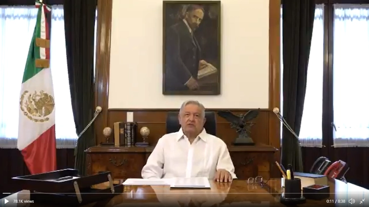 Captura de pantalla del video difundido por el presidente en sus redes sociales.