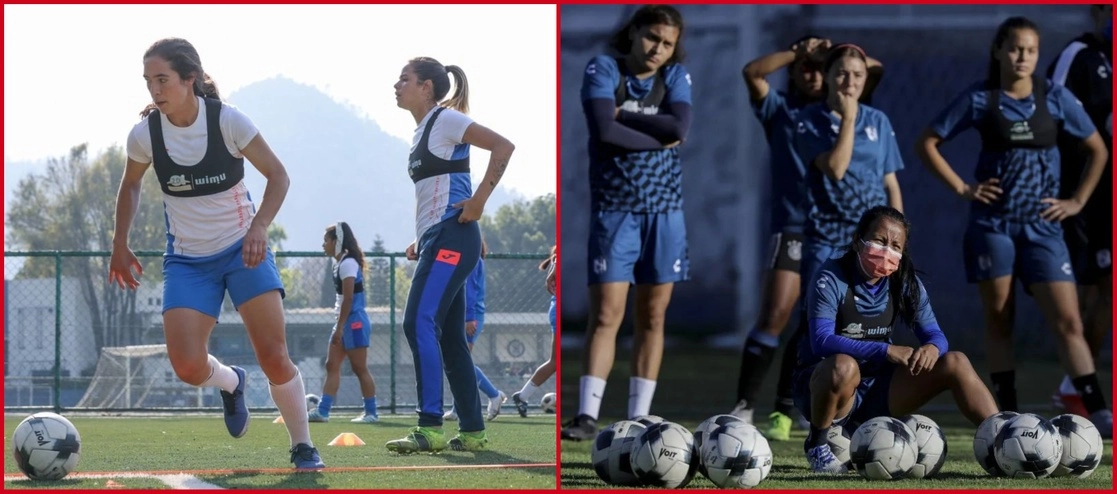 La incertidumbre sobre continuar sus carreras, entre otros factores, supone un riesgo para el equilibrio emocional de las jugadoras de la Liga Mx Femenil. Fotos tomadas del Instagram de @cruzazulfemenil y @gallosfemenil 