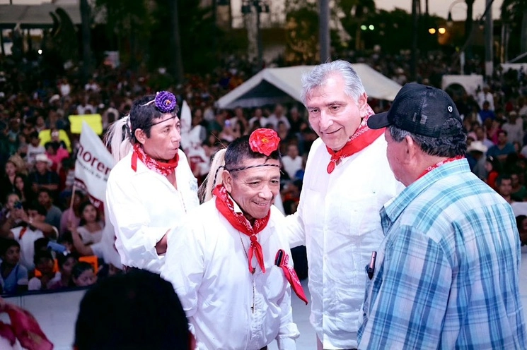 Adán Augusto en Navojoa. Foto de su cuenta de twitter