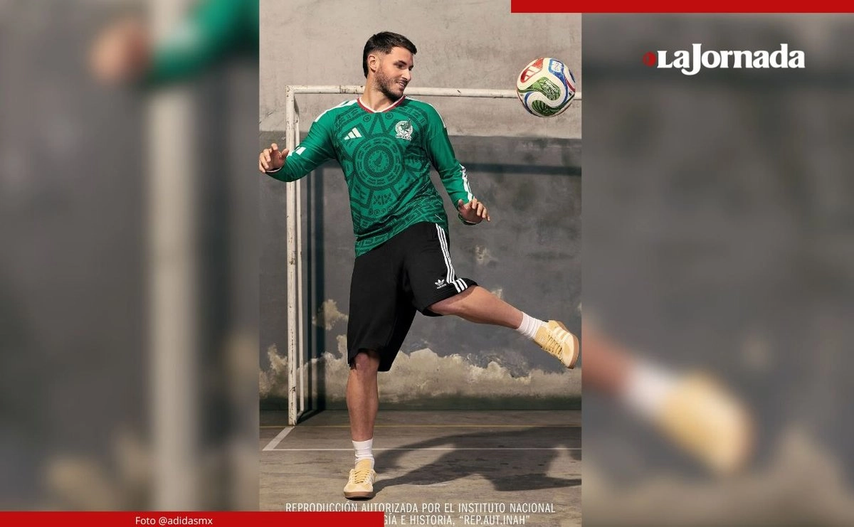 La playera para el Mundial 2026 tiene grabada una figura similar a la Piedra del Sol en el tradicional color verde.