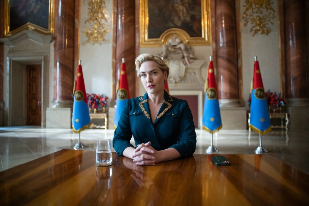 En ‘The Regime’, Kate Winslet interpreta a Elena Vernham, una líder política de un país ficticio de Europa. Foto HBO vía AP