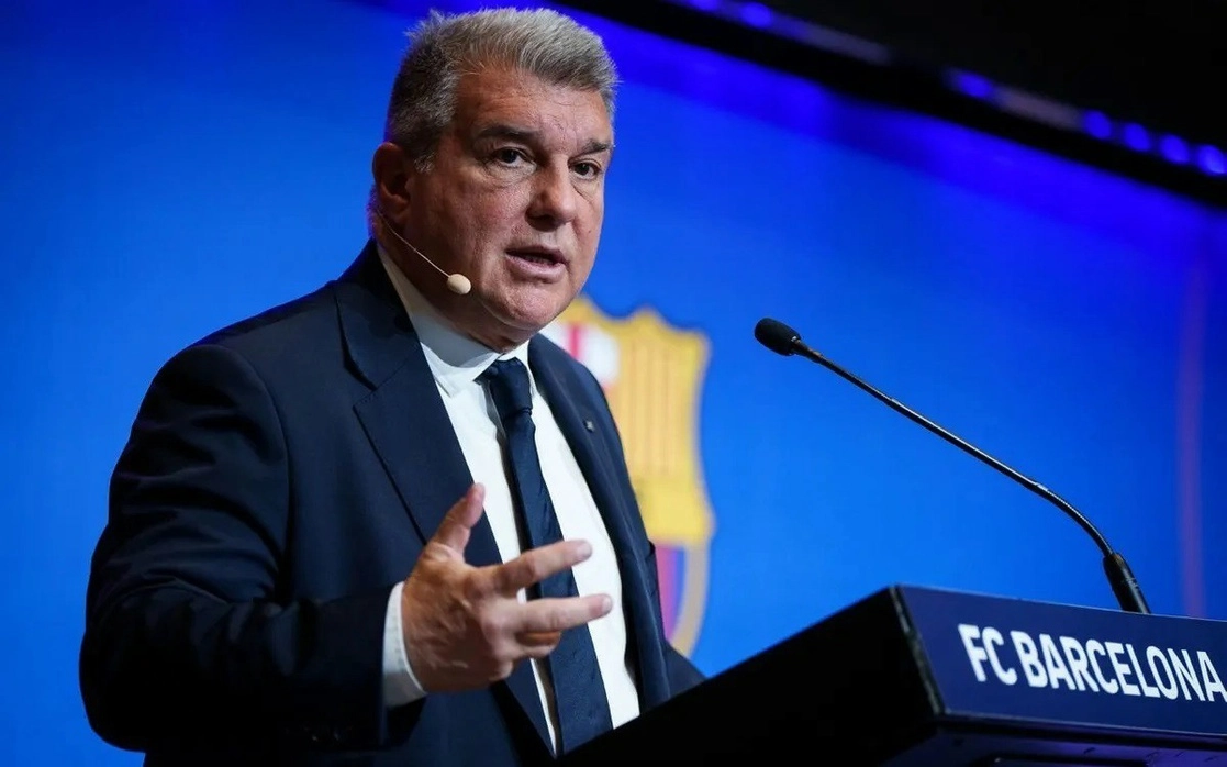 El proyecto de la Superliga "está progresando", afirmó hoy Joan Laporta, presidente del Barcelona, que junto al Real Madrid y la Juventus siguen adelante con la iniciativa, augurando que en abril habrá una decisión de la justicia europea. Foto Europa Press