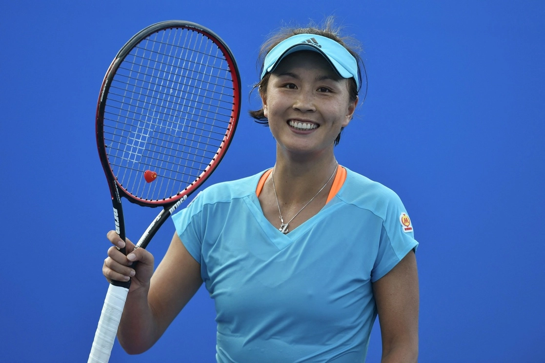 Peng Shuai en un partido del 16 de enero de 2017. Foto Afp