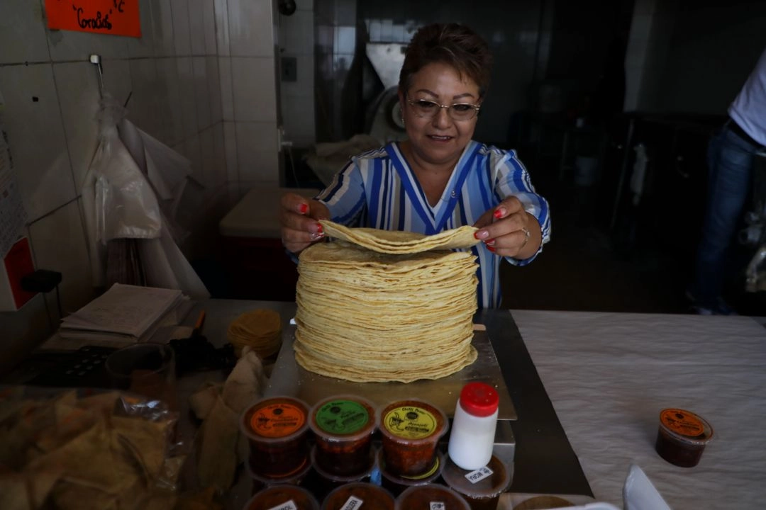 Tortillería en la Ciudad de México. Foto