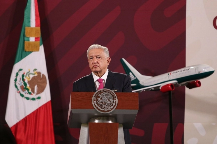El presidente López Obrador, durante su conferencia de este jueves 10 de agosto, desde Palacio Nacional. Foto Cuartoscuro 