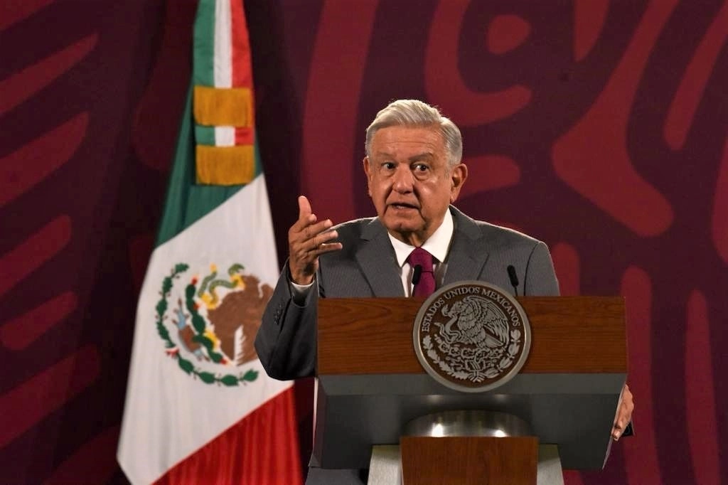 El presidente Andrés Manuel López Obrador durante su conferencia matutina, en Palacio Nacional, en la Ciudad de México, el 21 de octubre de 2022. Foto Yazmín Ortega Cortés



