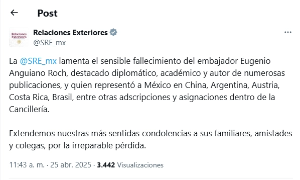 Anguiano Roch fue licenciado en Economía por la UNAM y realizó estudios de posgrado en las universidades británicas de Leeds y Sussex Fellow del Centro de Estudios Internacionales de la Universidad de Harvard.