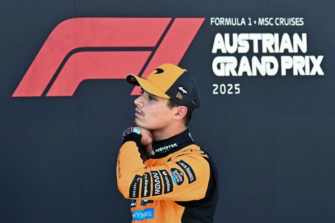 El piloto británico Lando Norris, de McLaren, logró la ‘pole position’ del Gran Premio de Austria, undécima prueba de las 24 del campeonato mundial de Fórmula 1, el 28 de junio de 2025. Foto 