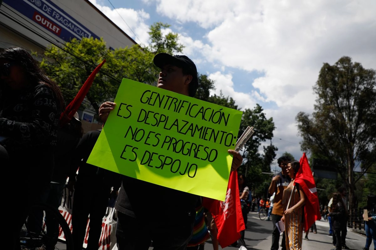 Marcha contra la gentrificación en la CDMX, el pasado 20 de julio. Foto