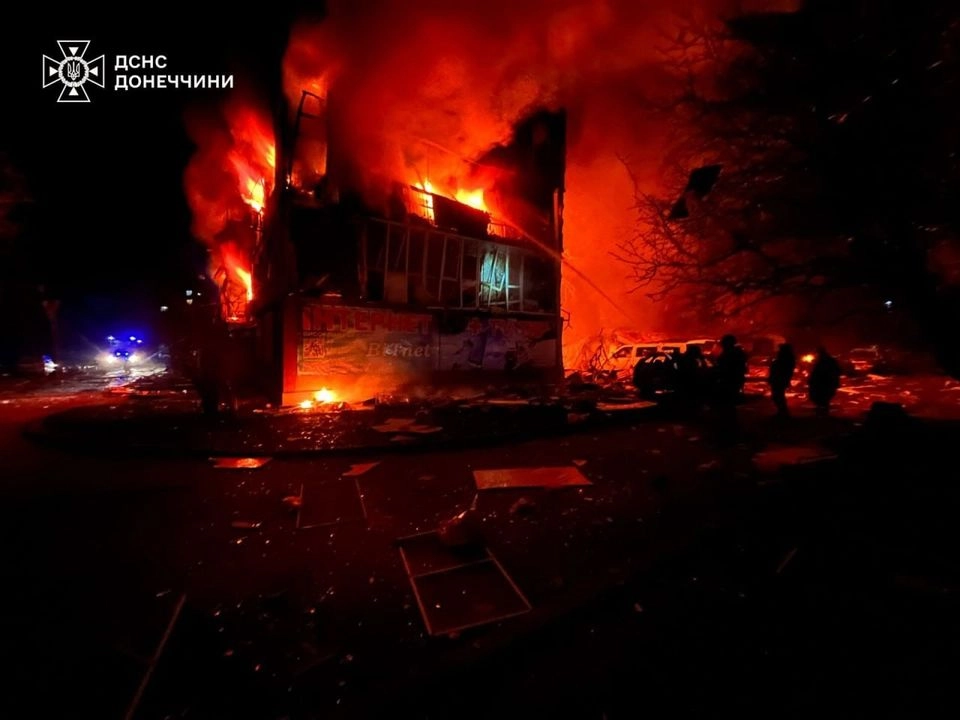 Ataques rusos contra la región de Donetsk, el 8 de marzo de 2025. 