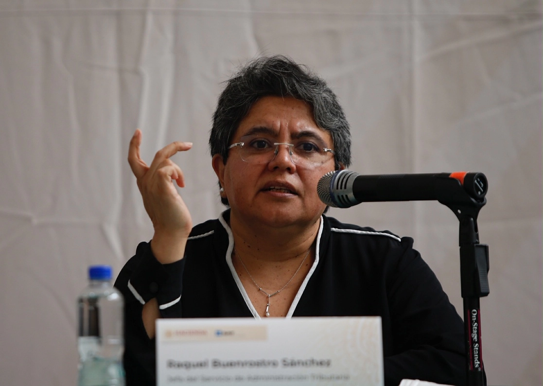 Raquel Buenrostro, jefa del SAT, en imagen del 9 de septiembre pasado. Foto Guillermo Sologuren