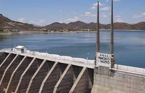 La presa Francisco I. Madero, en Rosales, Chihuahua. La foto fue tomada del perfil de Facebook del diputado Jesús Valenciano
