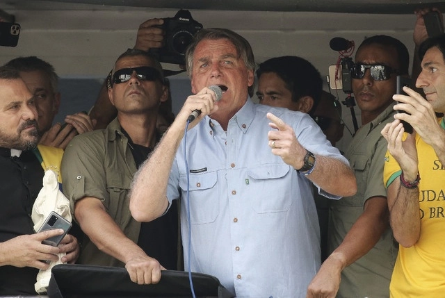 El presidente brasileño, Jair Bolsonaro, durante un evento en Sao Paulo, el pasado 7 de septiembre. Foto Afp