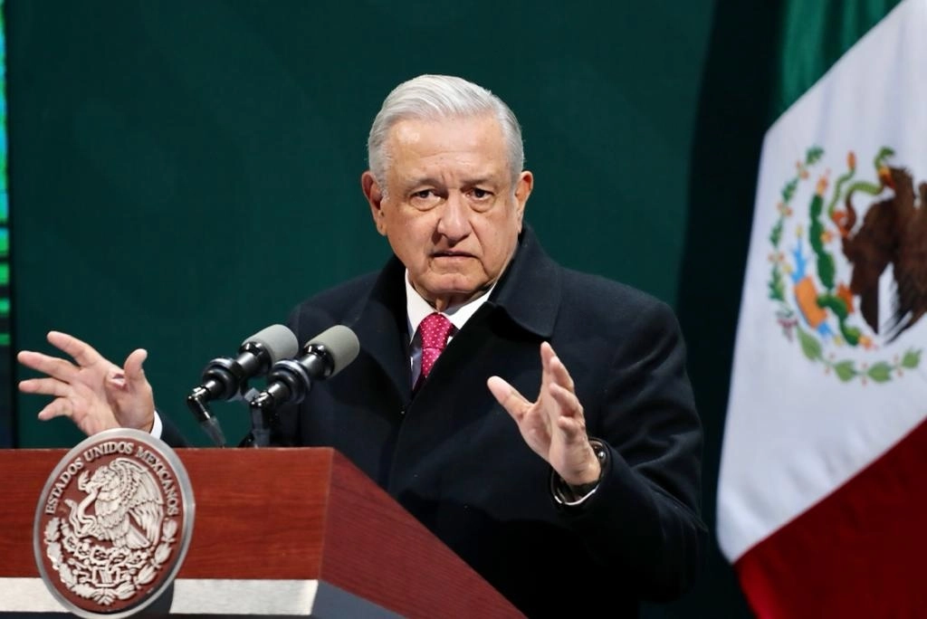 El presidente Andrés Manuel López Obrador durante conferencia de prensa matutina. Foto Roberto García 