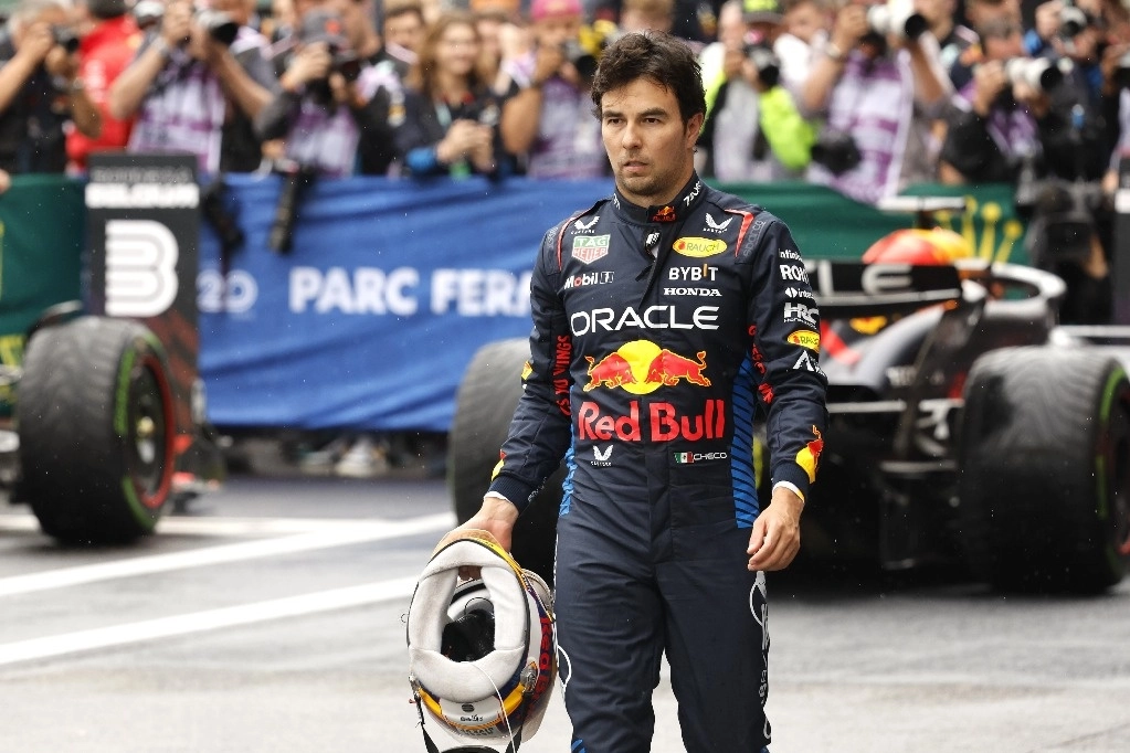 El mexicano, Sergio 'Checo' Pérez, saldrá desde la segunda posición para el GP de Bélgica. Foto Ap
