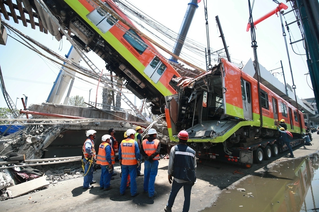Zona del accidente de la Línea 12 del Metro, en imagen del 4 de mayo de 2021. Foto Luis Castillo