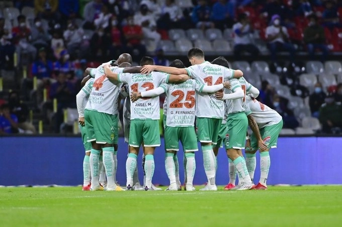 Futbolistas del León durante el encuentro. Foto tomada de la cuenta de Twitter @clubleonfc