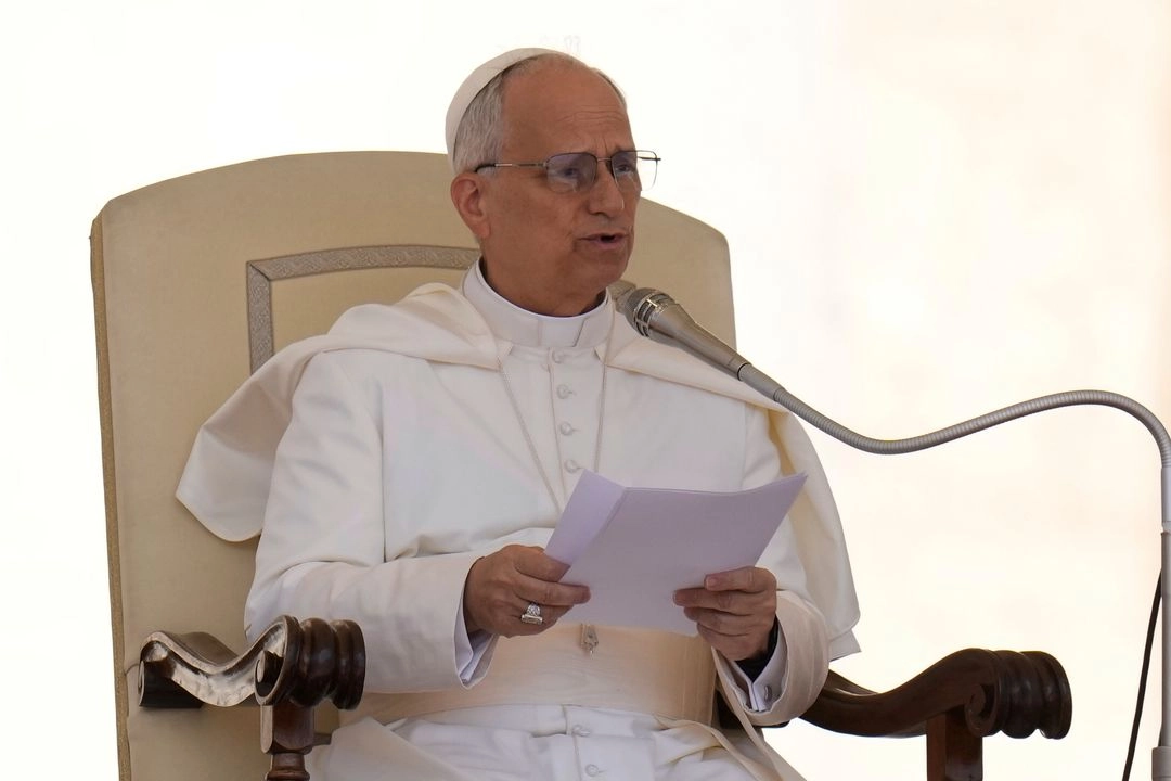 El papa León XIV celebra su audiencia general semanal en la Plaza de San Pedro del Vaticano, el miércoles 4 de junio de 2025. Foto 
