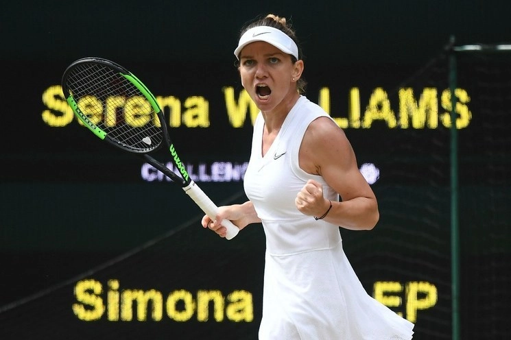 La rumana Simona Halep durante la final de Wimbledon. Foto Afp / Archivo