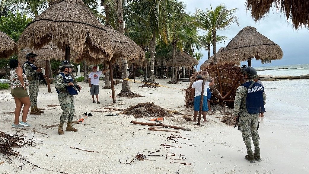 El servicio de cruces a las islas, se empezará a restablecer a partir de las 17 horas, conforme el tiempo lo vaya permitiendo. Foto tomada de X @MaraLezama