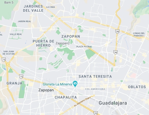 La abogada y los seis hombres privados de su libertad el pasado 8 de abril en la colonia Lomas del Sol, en Zapopan, fueron liberados por sus captores la madrugada de este miércoles. Captura de imagen de Google Maps