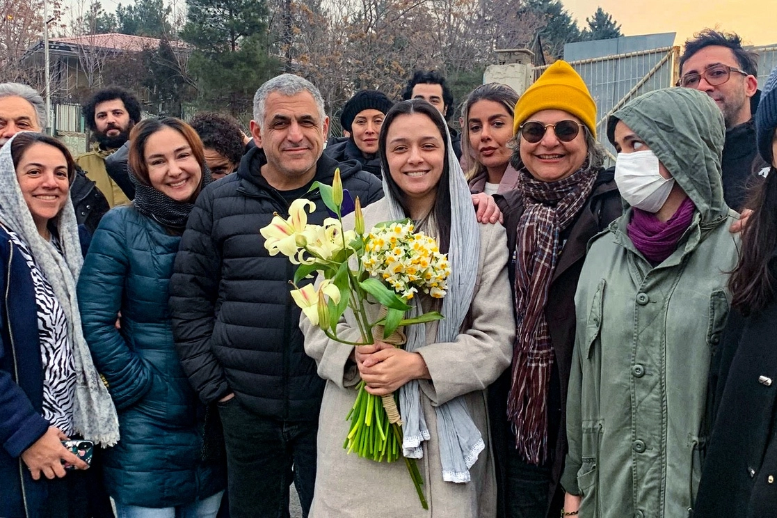 La actriz iraní Taraneh Alidoosti, encarcelada durante casi tres semanas por su apoyo al movimiento de protesta del país, fue puesta en libertad bajo fianza, el 4 de enero de 2023. Foto Afp 