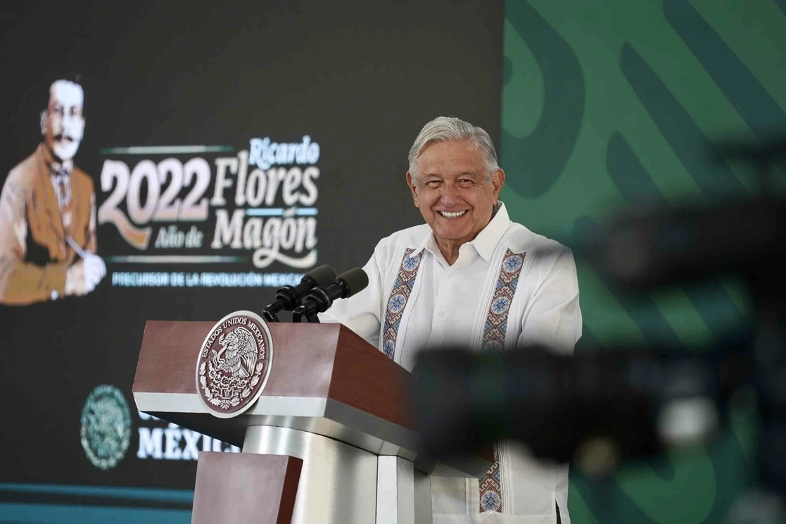 El presidente López Obrador, durante su conferencia de este lunes que ofreció desde Campeche. Foto cortesía Presidencia