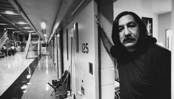 El activista nativo americano Leonard Peltier continúa reconocido como el preso político que más tiempo lleva encarcelado en Estados Unidos. Foto Prensa Latina/ archivo